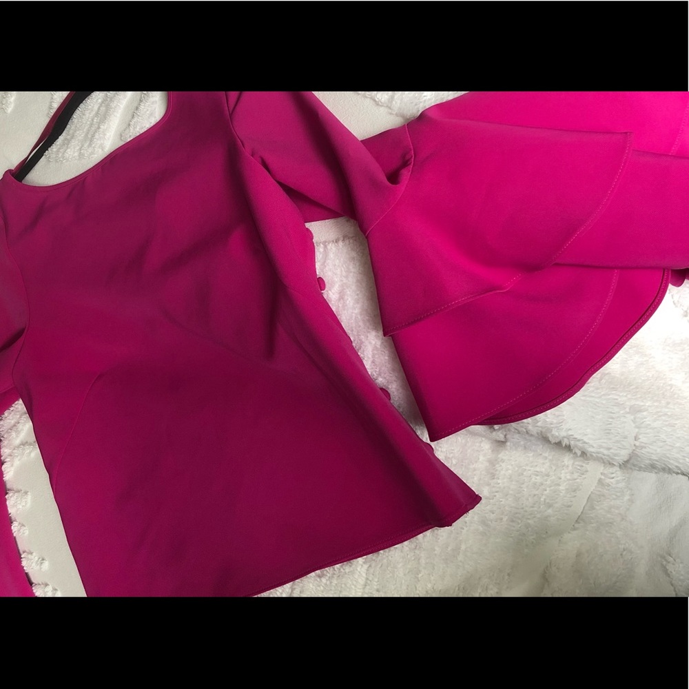 MILLY RUFFLE SLEEVE TOP WITH SIDE BUTTON - Picture 11 of 14